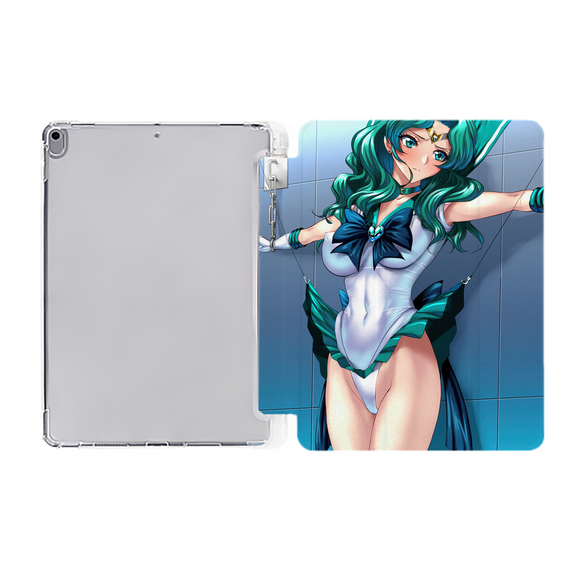 （画像用） 美少女戦士セーラームーン Sailor Moon IPad ケース ペン収納付き 三つ折りスタンド PUレザー×シリコン 対応機種9.5/10.5/10.9インチ